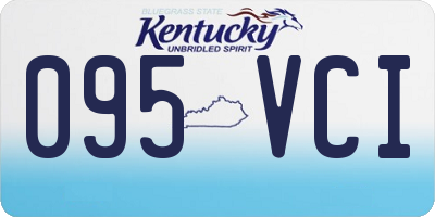 KY license plate 095VCI