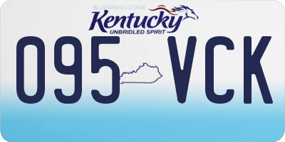 KY license plate 095VCK