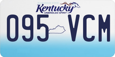 KY license plate 095VCM