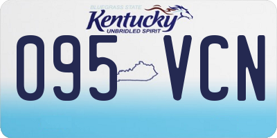 KY license plate 095VCN