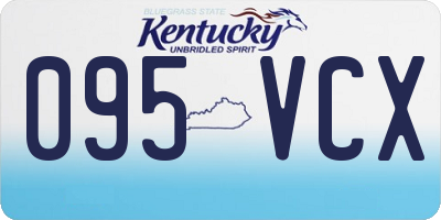 KY license plate 095VCX