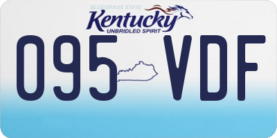 KY license plate 095VDF