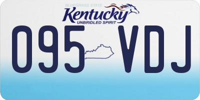 KY license plate 095VDJ