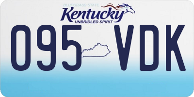 KY license plate 095VDK
