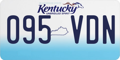 KY license plate 095VDN