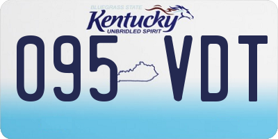 KY license plate 095VDT