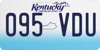 KY license plate 095VDU