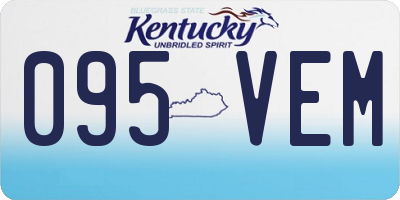 KY license plate 095VEM