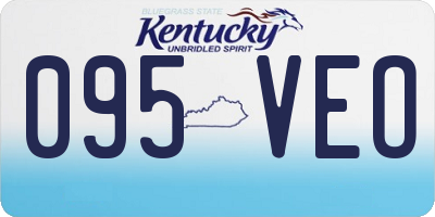KY license plate 095VEO