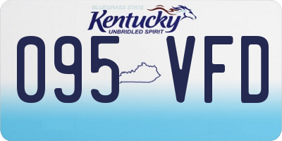 KY license plate 095VFD