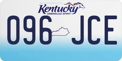 KY license plate 096JCE