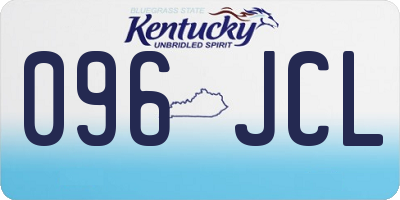 KY license plate 096JCL