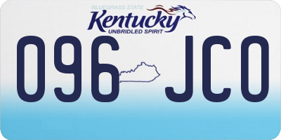 KY license plate 096JCO