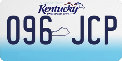 KY license plate 096JCP