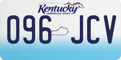 KY license plate 096JCV