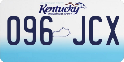 KY license plate 096JCX