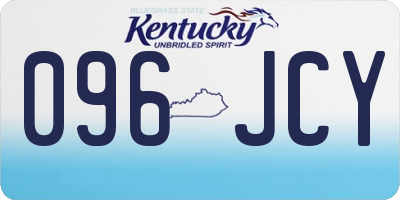 KY license plate 096JCY