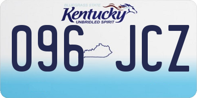 KY license plate 096JCZ