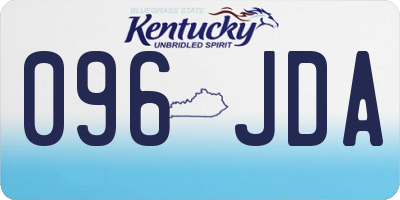 KY license plate 096JDA