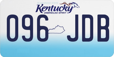 KY license plate 096JDB