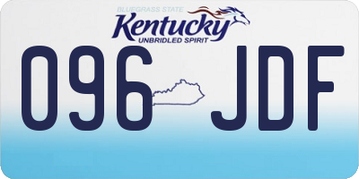 KY license plate 096JDF