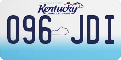 KY license plate 096JDI