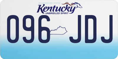 KY license plate 096JDJ