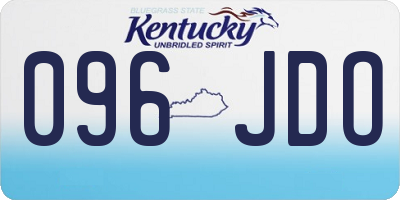 KY license plate 096JDO