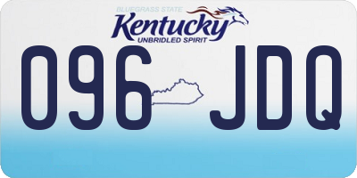 KY license plate 096JDQ