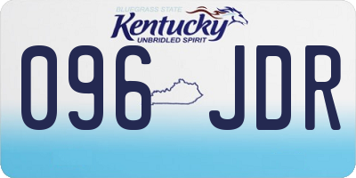 KY license plate 096JDR