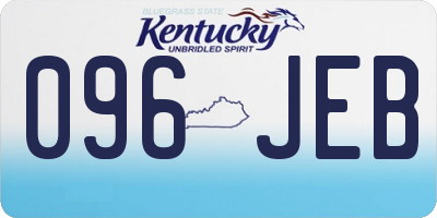 KY license plate 096JEB