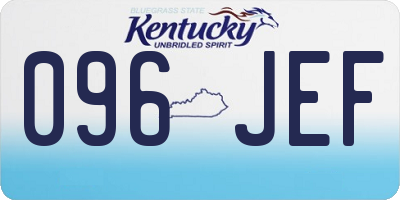 KY license plate 096JEF