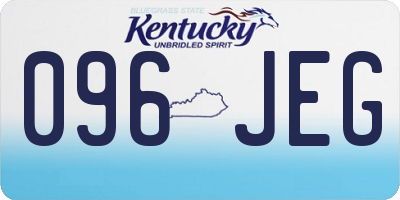 KY license plate 096JEG