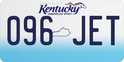 KY license plate 096JET