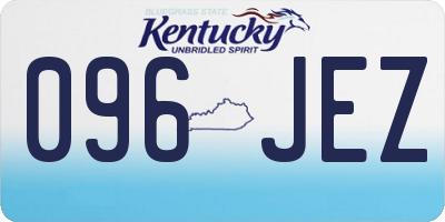 KY license plate 096JEZ