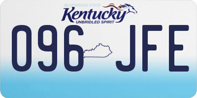 KY license plate 096JFE