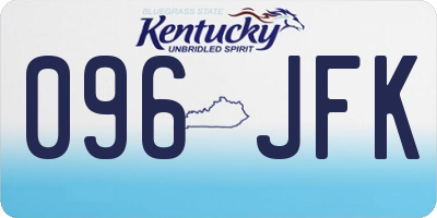 KY license plate 096JFK