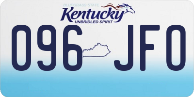 KY license plate 096JFO