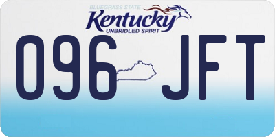 KY license plate 096JFT