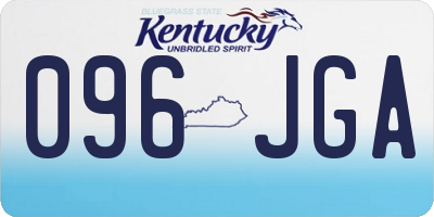KY license plate 096JGA