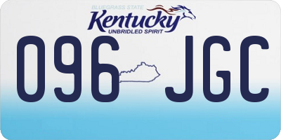 KY license plate 096JGC