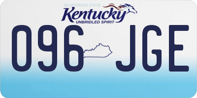 KY license plate 096JGE