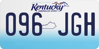 KY license plate 096JGH