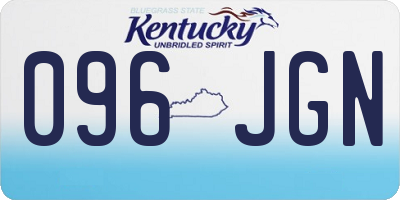 KY license plate 096JGN