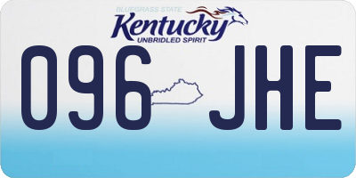 KY license plate 096JHE