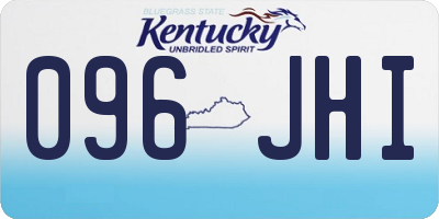 KY license plate 096JHI