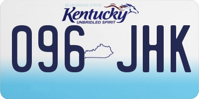 KY license plate 096JHK