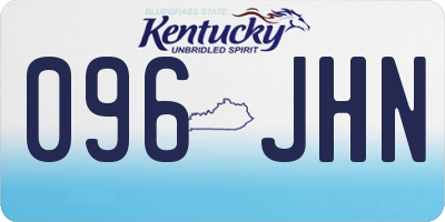 KY license plate 096JHN