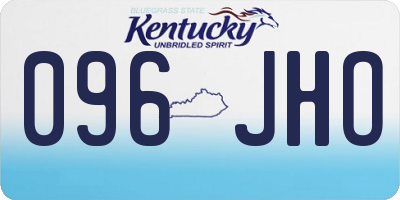 KY license plate 096JHO