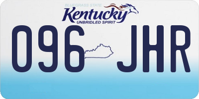 KY license plate 096JHR